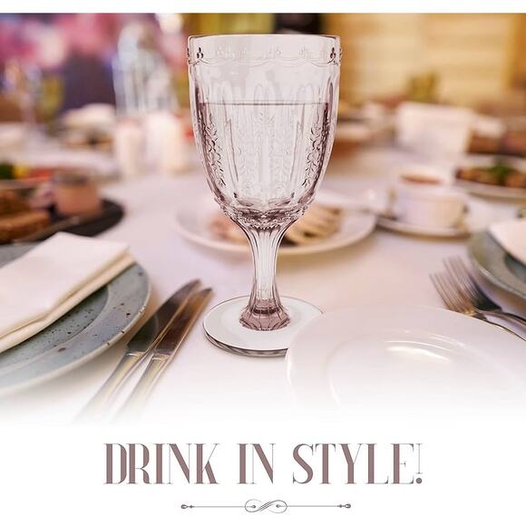 NIB elle decor Set of 4 Wine Goblets - Picture 1 of 9